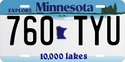MN license plate 760TYU