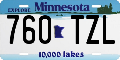 MN license plate 760TZL