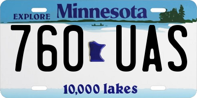 MN license plate 760UAS