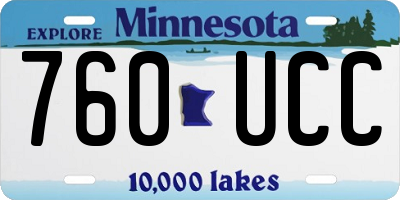 MN license plate 760UCC