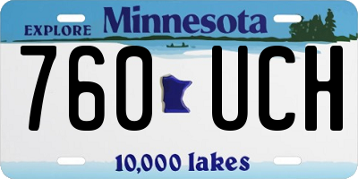 MN license plate 760UCH