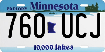 MN license plate 760UCJ