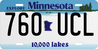 MN license plate 760UCL