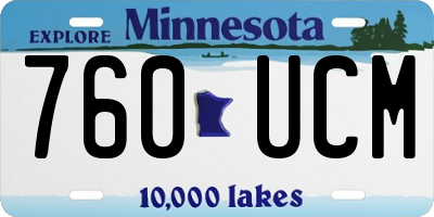 MN license plate 760UCM