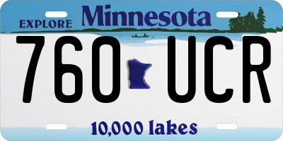 MN license plate 760UCR
