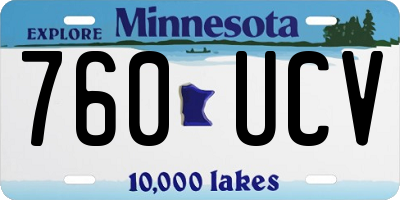 MN license plate 760UCV