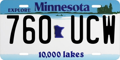 MN license plate 760UCW