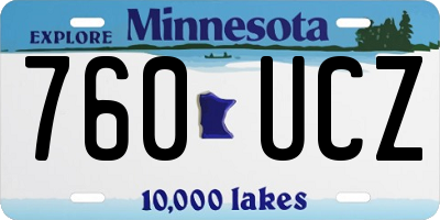 MN license plate 760UCZ