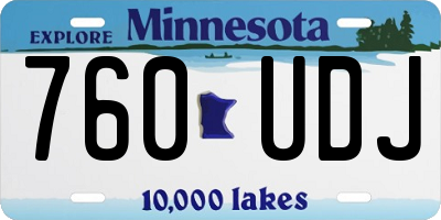 MN license plate 760UDJ