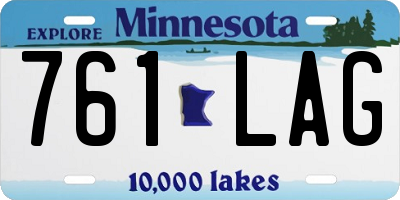 MN license plate 761LAG