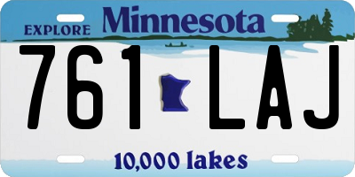 MN license plate 761LAJ