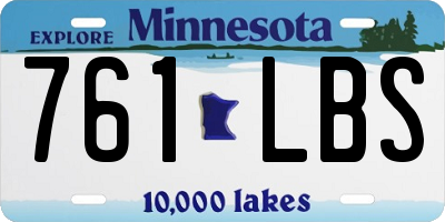 MN license plate 761LBS