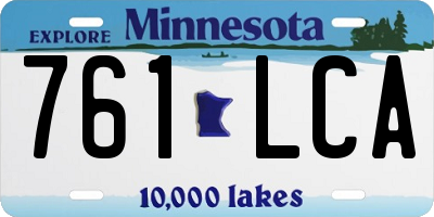 MN license plate 761LCA