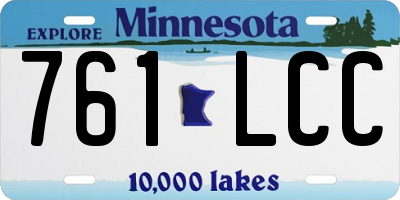 MN license plate 761LCC