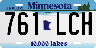 MN license plate 761LCH