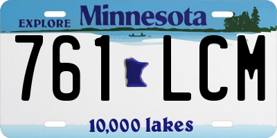 MN license plate 761LCM