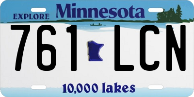 MN license plate 761LCN