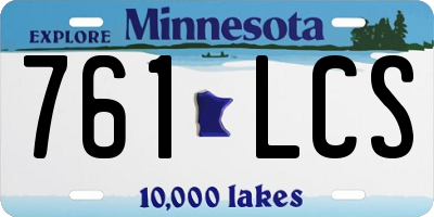 MN license plate 761LCS