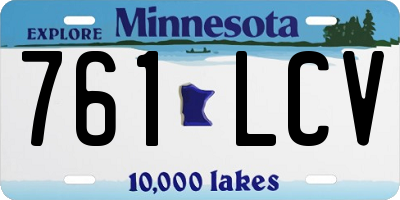 MN license plate 761LCV