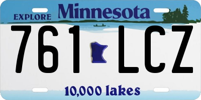 MN license plate 761LCZ