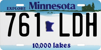 MN license plate 761LDH