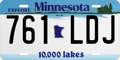 MN license plate 761LDJ