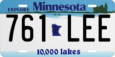 MN license plate 761LEE