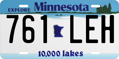 MN license plate 761LEH