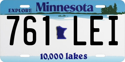 MN license plate 761LEI