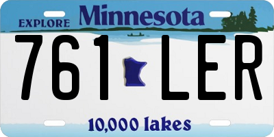 MN license plate 761LER
