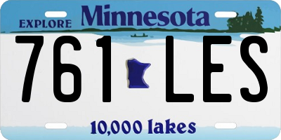 MN license plate 761LES
