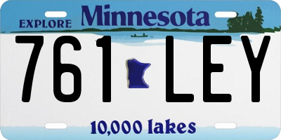MN license plate 761LEY