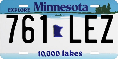 MN license plate 761LEZ