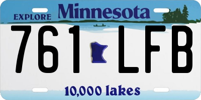 MN license plate 761LFB