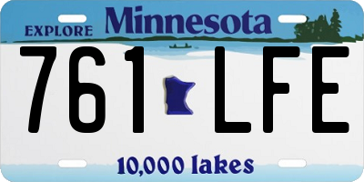 MN license plate 761LFE