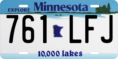 MN license plate 761LFJ