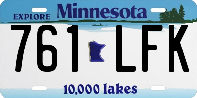 MN license plate 761LFK