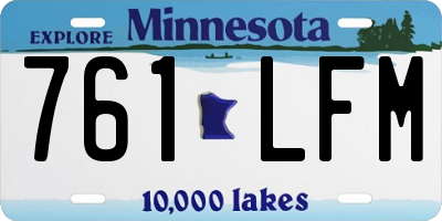 MN license plate 761LFM