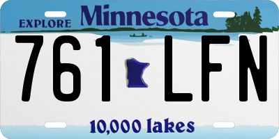MN license plate 761LFN