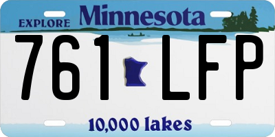MN license plate 761LFP