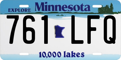 MN license plate 761LFQ