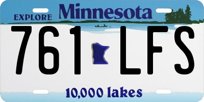 MN license plate 761LFS