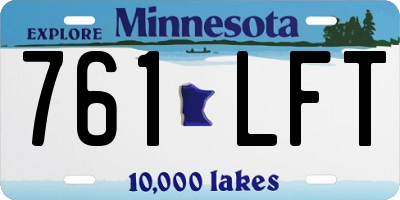 MN license plate 761LFT