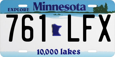 MN license plate 761LFX