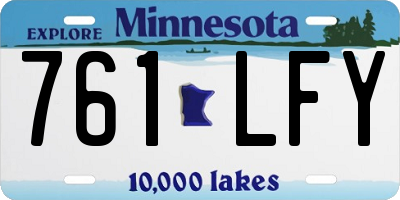 MN license plate 761LFY
