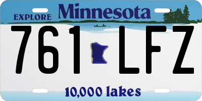 MN license plate 761LFZ