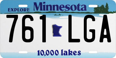 MN license plate 761LGA
