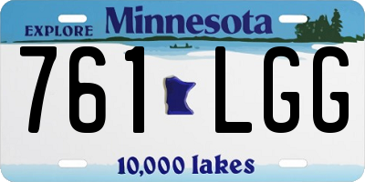 MN license plate 761LGG