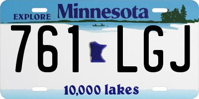 MN license plate 761LGJ