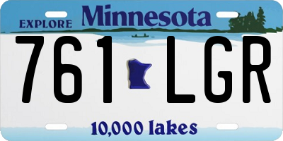 MN license plate 761LGR